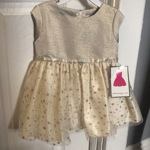 Gold shimmery Dress for Babygirl